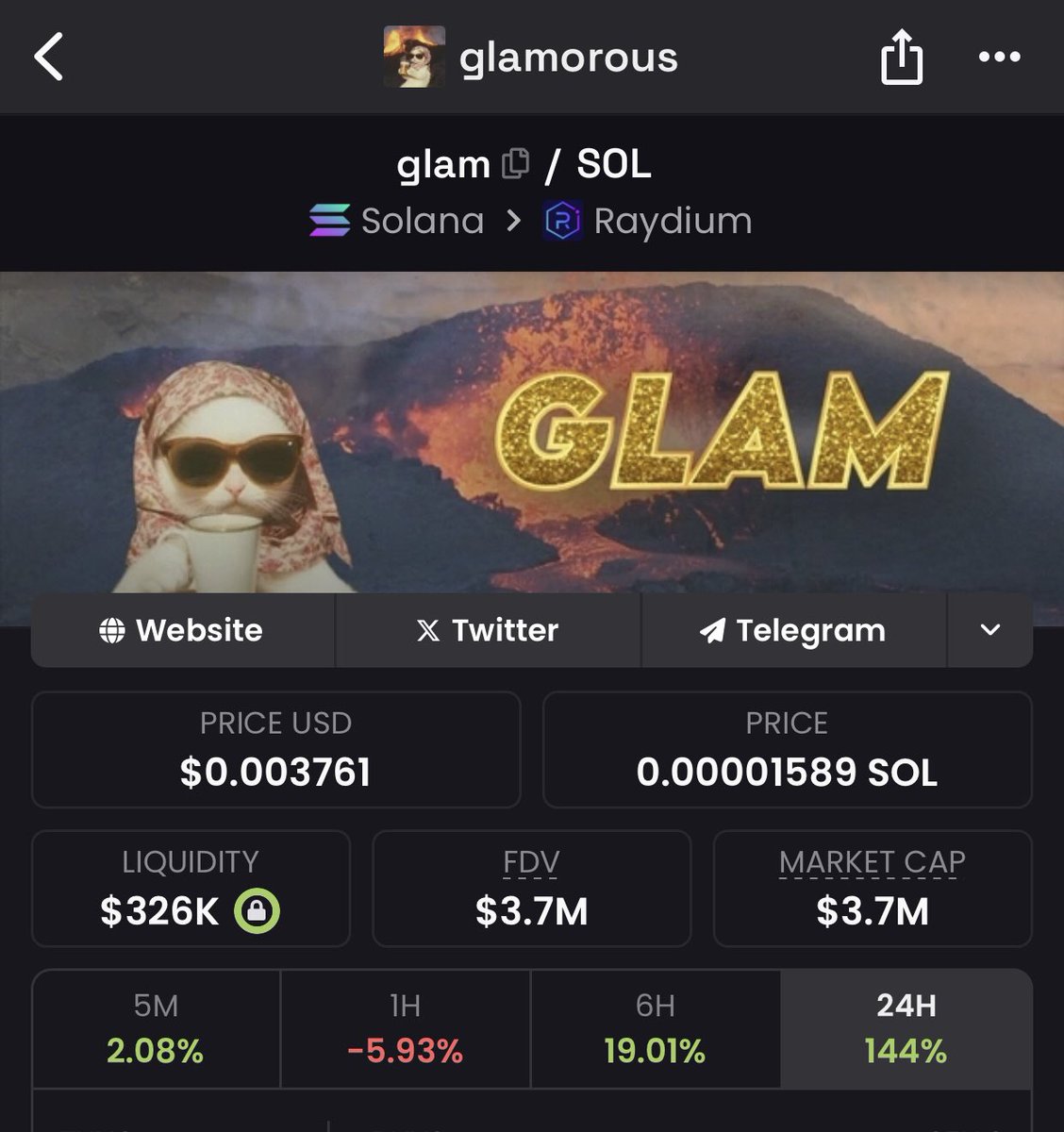 traitder's tweet image. 15x on $glam (should’ve been called diva tho) since the “This Diva” is trending
