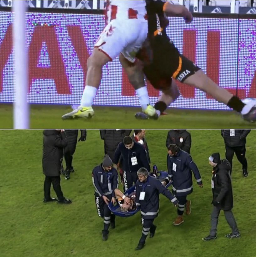 FatihCetner1's tweet photo. Ya bırakın Allah aşkına futbolmuş üç puanmış Bu pozisyonda barış alperin bacağını kırmaya çalışan  sözde profosyonel futbolcu manayın hemen bu akşam sözleşmesi fesh edilip hakkında adli işlem yapılmalıdır.Hakemin de lisansı iptal edilmelidir  ki ibret olsun. https://t.co/4WhmZSMKEw