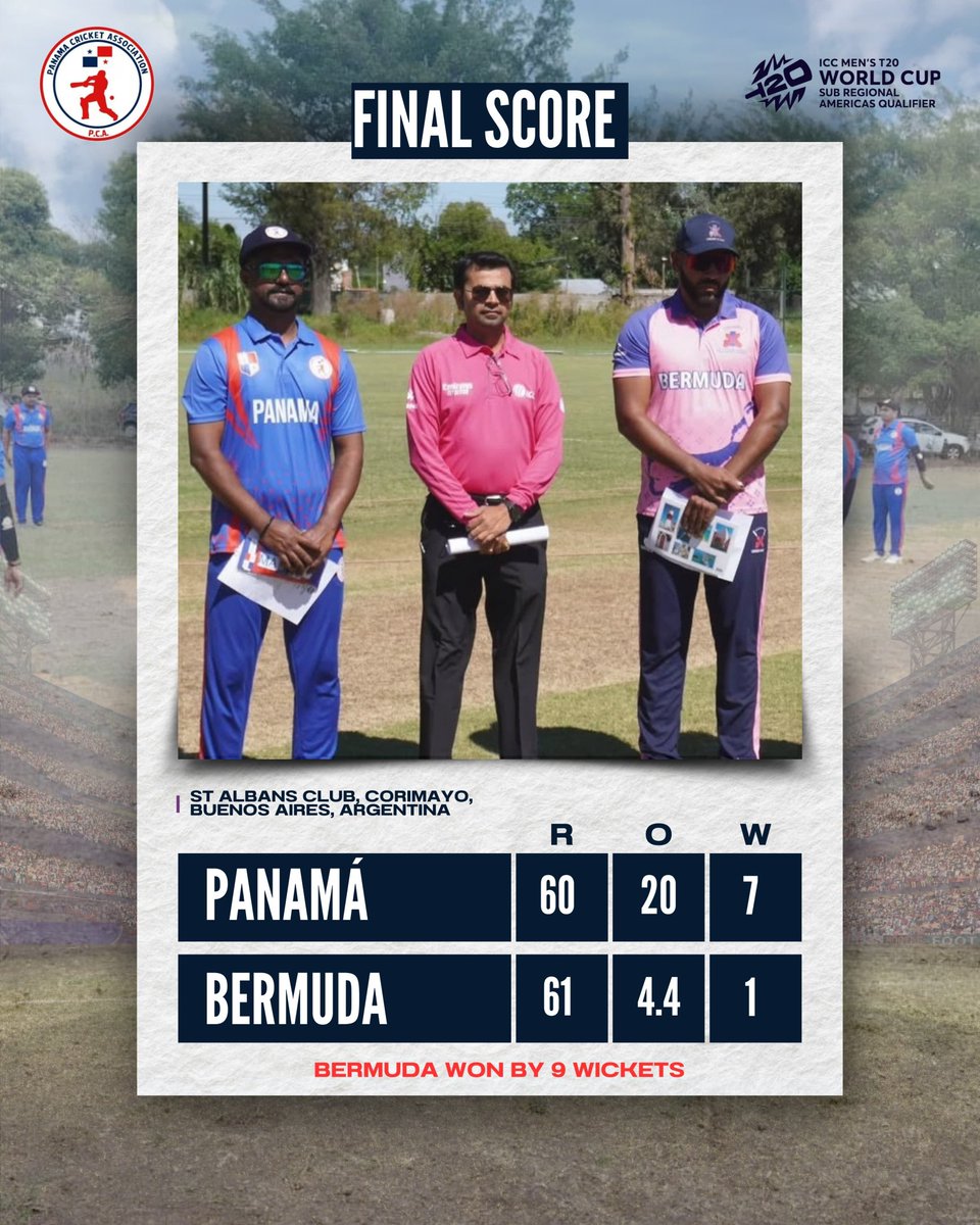 Cricket Panama (@cricket_panama) on Twitter photo Derrota aparatosa para Panama ante la poderosa y mundialista seleccion de <a href="/CricketBermuda/">Bermuda Cricket Board</a> Derrota aparatosa para Panama ante la poderosa y mundialista seleccion de <a href="/CricketBermuda/">Bermuda Cricket Board</a>