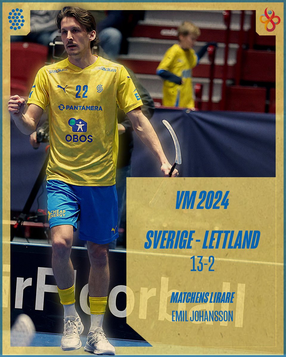 🇸🇪 Vinst mot Lettland 🇸🇪

Johan Samuelsson smällde in 1-0 och sen rullade det på för Sverige. Alla tre femmor levererade poäng och en fin insats mot Lettland. Matchen slutade 13-2 till Sveriges favör.
Matchens lirare blev Emil Johansson.