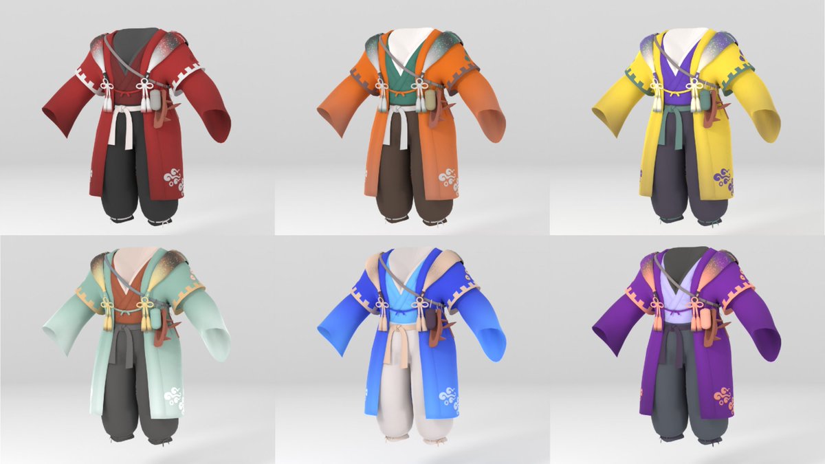 HarukaEmberfall's tweet photo. I finished up both versions of the Hakutaku outfit, along with a bunch of color variations. Will be releasing it soon!
#nioh2 #vrchatavatar #unity3d https://t.co/eLE8VKMDR4