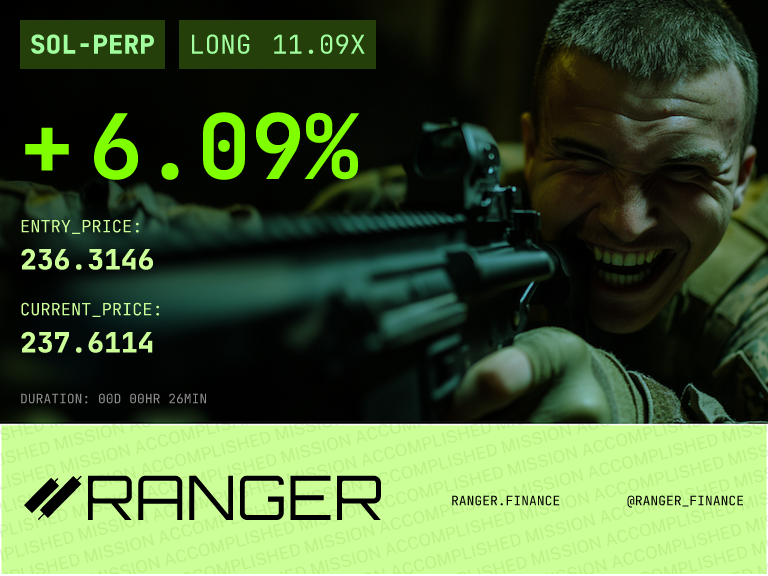 nzrnrdn's tweet photo. believing in something

if you are swapping tokens, you go to @JupiterExchange for the best prices

so as a perp enjoyoooor, why are you not going to @ranger_finance for the same reason? https://t.co/TeOFsuZZD2