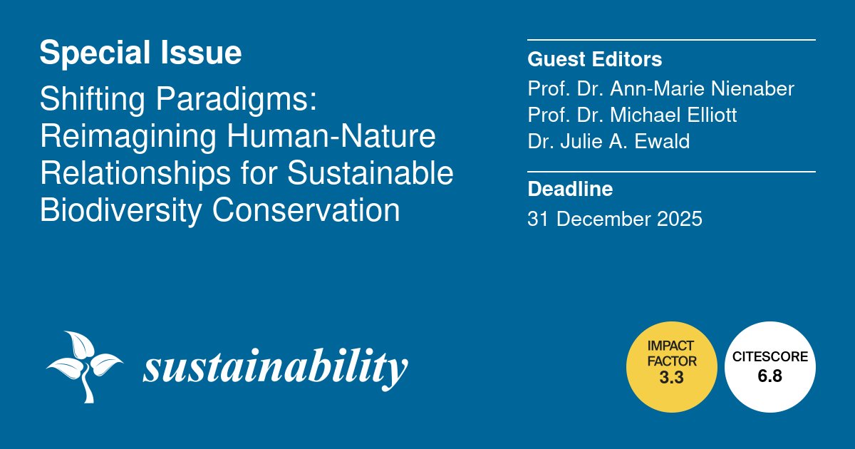 Shifting Paradigms: Reimagining Human-Nature Relationships for Sustainable Biodiversity Conservation
Join us in exploring the urgent need for transformative change in biodiversity conservation. Under the expert guidance of guest editors  Ann-Marie Nienaber and Julie A. Ewald