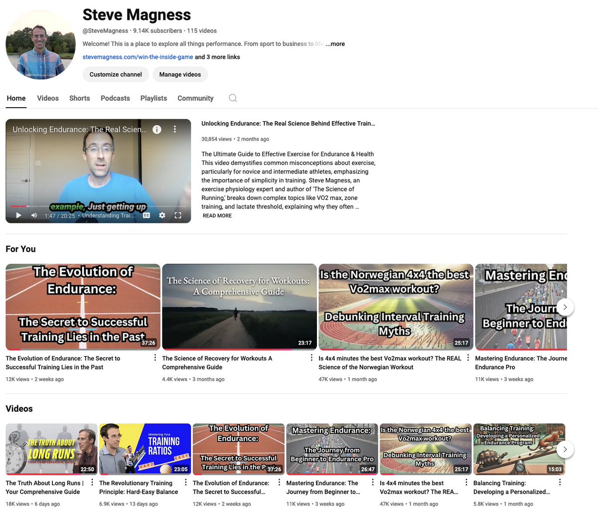 If you're looking for No BS advice on fitness, running, and endurance performance...

I'm uploading weekly videos to Youtube where I tackle popular subjects.

It's no-frills content. 

Just me in front of a camera conveying 20+ years of learned expertise. Check it out.