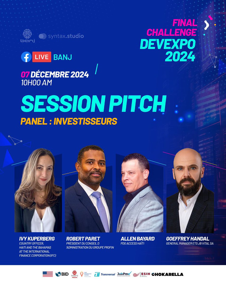 Haiti1Dev's tweet photo. Félicitations à #Banj pour cette initiative exceptionnelle, le Challenge #DevExpo ! 🌟
 
Le Magazine #DevHaiti est fier d'être partenaire de cet événement inspirant qui met en lumière l'innovation et le talent des développeurs. @banjHT @marcalainb https://t.co/H1wOntTlg9