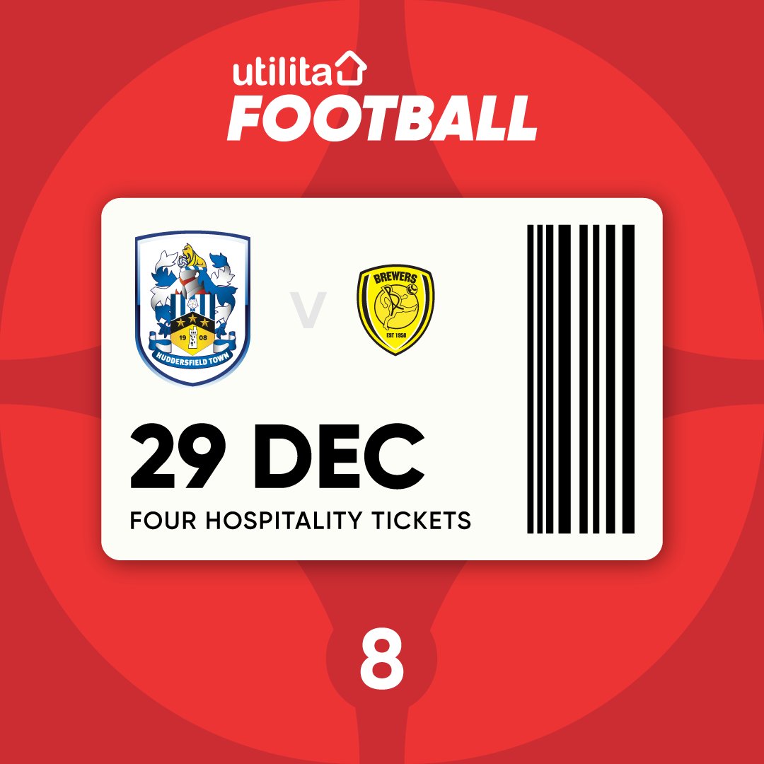 Utilita Football (@utilitafootball) on Twitter photo ๐ ๐๐
๐๐๐ฏ๐๐ง๐ญ ๐๐๐ฅ๐๐ง๐๐๐ซ ๐
๐๏ธ Win x4 hospitality tickets to <a href="/htafc/">Huddersfield Town</a> vs Burton Albion!
RT, follow us and tag a mate for the chance to win - winners will be notified by DM
โ Entries close 4pm December 9th
#UFAdventCalendar ๐ | #htafc ๐ ๐๐
๐๐๐ฏ๐๐ง๐ญ ๐๐๐ฅ๐๐ง๐๐๐ซ ๐
๐๏ธ Win x4 hospitality tickets to <a href="/htafc/">Huddersfield Town</a> vs Burton Albion!
RT, follow us and tag a mate for the chance to win - winners will be notified by DM
โ Entries close 4pm December 9th
#UFAdventCalendar ๐ | #htafc