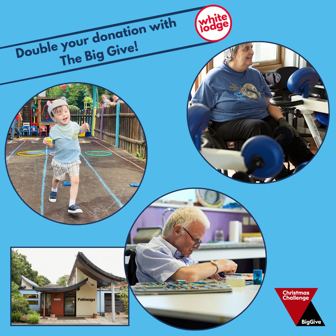 💙 White Lodge changes lives in our community, supporting people with disabilities. 🎁 This <a href="/BigGive/">Big Give</a> Week, your donation is DOUBLED! Make an even greater impact this Christmas. 👉 Donate now: ow.ly/UuVW50UmEE4 📣 Tag a friend who believes in giving back! #ChristmasChallenge
