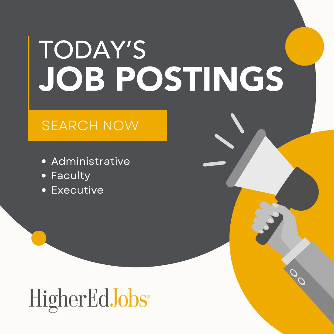 Thinking about taking that next step in your career? Start the week by searching the latest opportunities in higher ed!

🔎 ow.ly/4r4q50T4fKP

#highered #higheredjobs #career #jobsearch #education #administration #faculty #executive #work