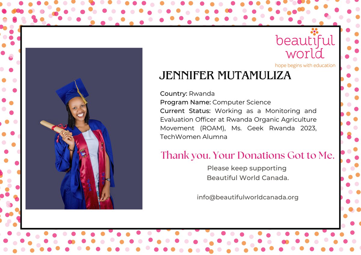 Beautiful World Canada Foundation tweet media