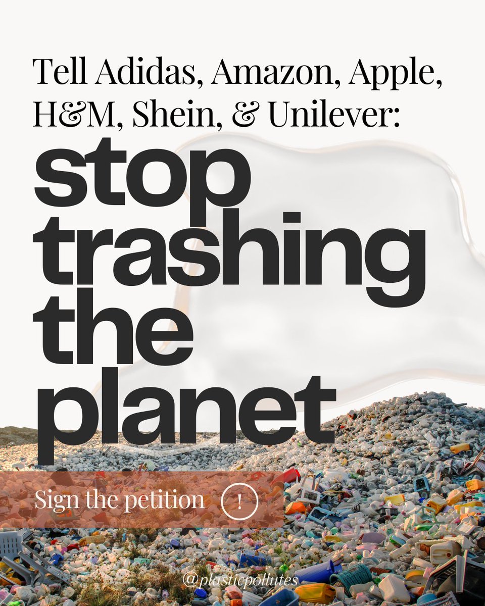 Targeted advertising and mass production from some of the world’s largest companies are driving a new era of overconsumption, wrapping the world in plastic pollution. 🗣️ Join us in calling on major brands to enact changes today! bit.ly/3V0BlxQ
#PlasticPollutes