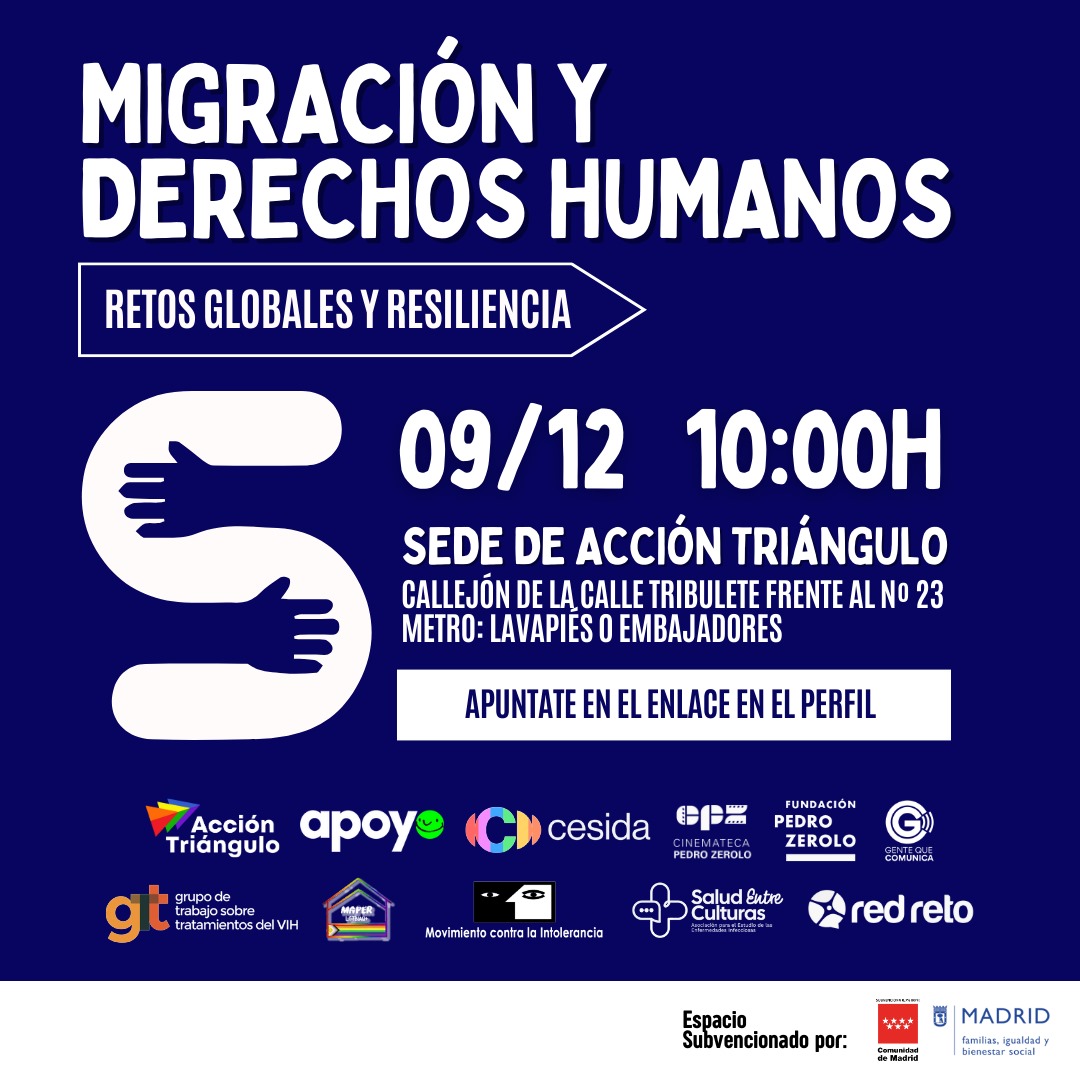 ongredreto's tweet photo. 📢¡Es mañana!

🌍 ¡Una jornada para reflexionar!
Migración y DDHH: Retos globales y resiliencia

📅 09/12
📍 Acción Triángulo, Lavapiés
⏰ 10:00 h

🎟️ Entrada gratuita. Regístrate aquí: https://t.co/EBCksARYnE
✨ Dona 1 kg de alimentos 8 (opcional).

#migración #ddhh https://t.co/nltF6pa9TX