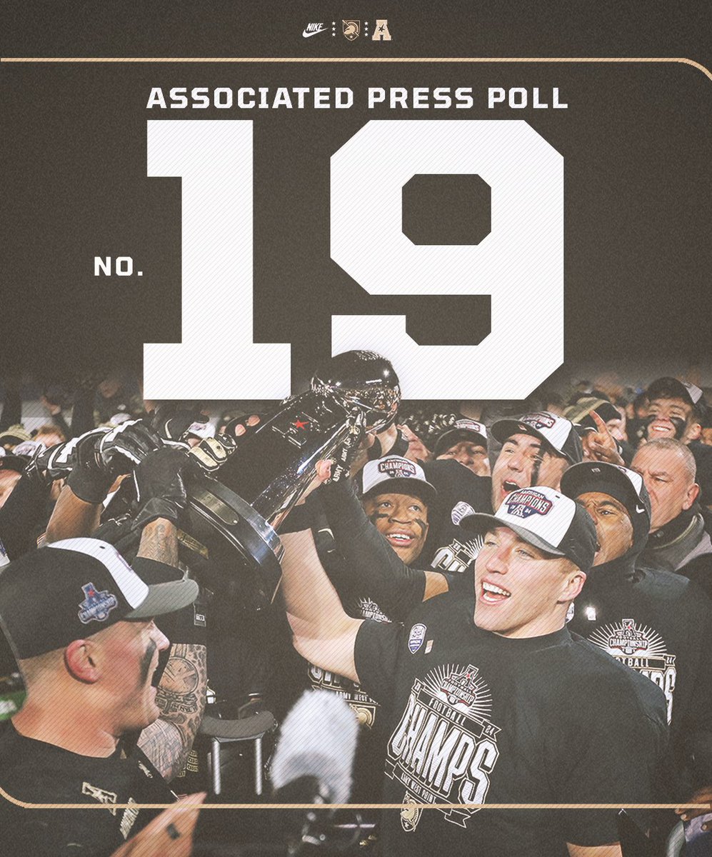 ArmyWP_Football's tweet photo. Up 5️⃣ into the Top 20 📈 https://t.co/bTpHCJz8cP