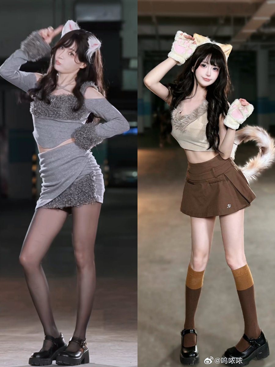 fkbldog's tweet photo. 四只小野猫，也不知道床上谁更野？
是双飞双胞胎？还是学霸清纯嫩妹？还是人妻声优偶像教师？
#意淫 #B站 #舞蹈区 #up主 #伢伢gagako #醋醋cucu #果哝双子 https://t.co/2vP4jRCF4O