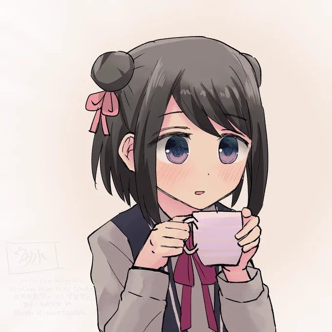 白湯を飲む黒江ちゃん 