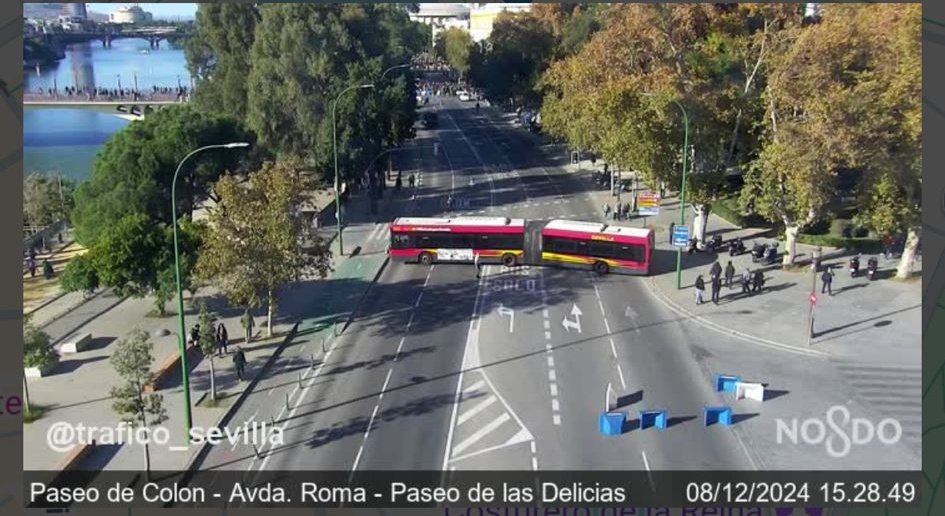 Si hay que proteger al pueblo de locos y majaras pues se pone un articulado de Tussam cortando toda la avenida y punto.
👏👏👏👏👏