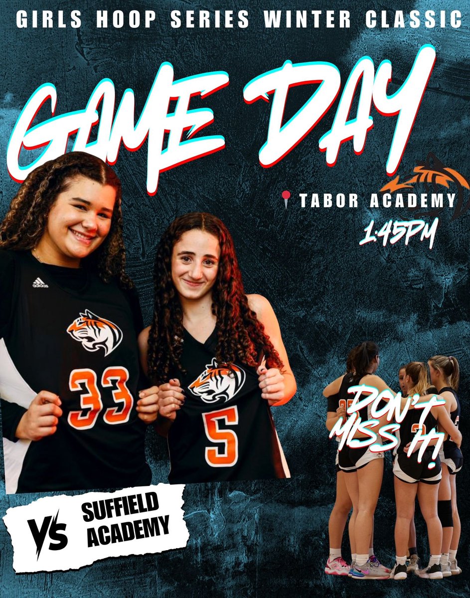 Game Day Alert!
We’re pumped to hit the court at the <a href="/GirlsHoopSeries/">Girls Hoops Series</a> Winter Classic today! 
🆚Suffield Academy 
📍Marion, MA
🏫Tabor Academy 
🕐1:45pm
🔗 Watch live: fan.hudl.com/usa/ma/marion/…

#ThisisGCDS x #NoRiskNoReward