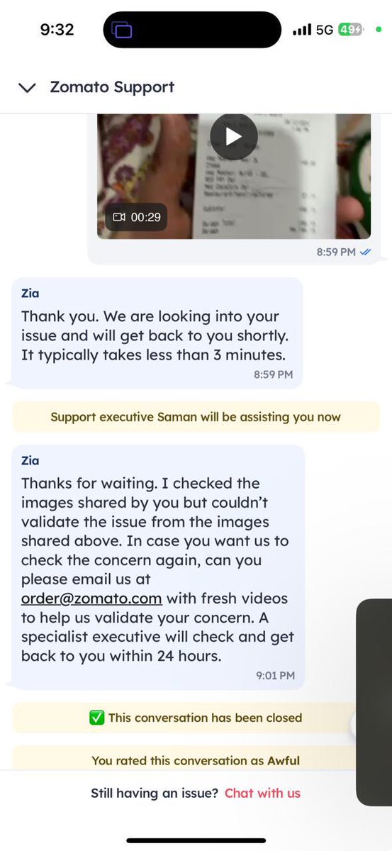 raj_dhar97's tweet photo. Since this mistake was on the company’s end, Why should I have to go through the hassle of emailing and following up. Please resolve this promptly.  @zomatocare @zomato 

Cc @deepigoyal https://t.co/R7f5U1U2KW