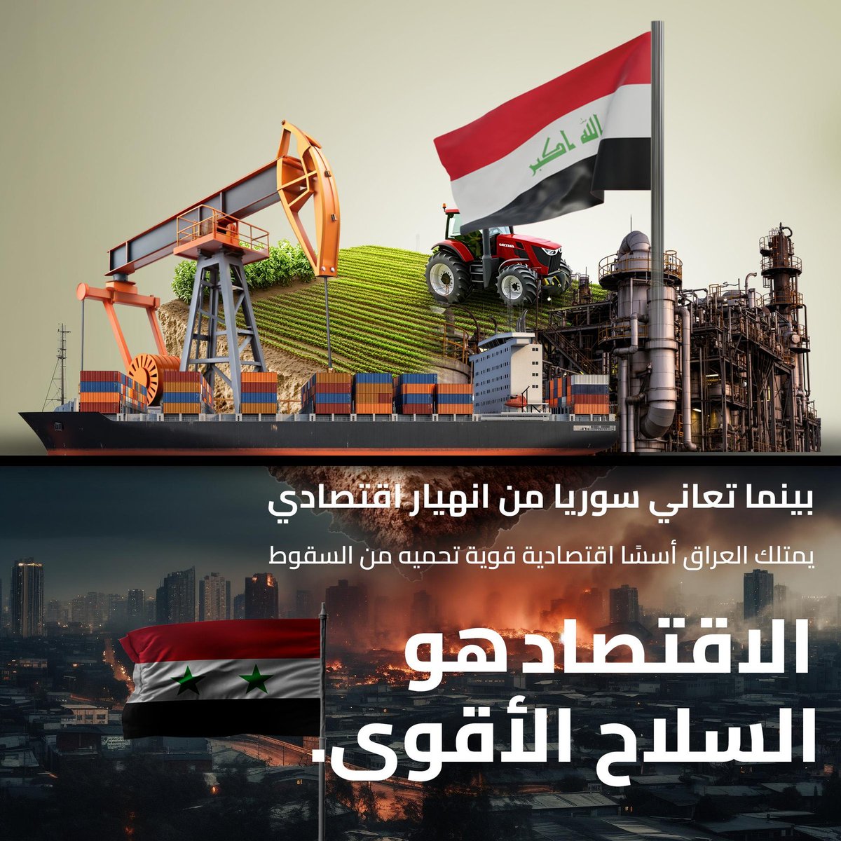 العراق لن يكون كسوريا، فهو بلد الرجال الشجعان والقوات الأمنية ورجال المقاومة واهل العقيدة وزد على ذلك ان العراق مركز التشيع العالمي بمقدساته ومراجعه العظام .
#العراق_ليس_سوريا
#العراق_هزم_الارهاب
#الارهاب_استباح_سوريا