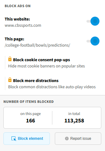 JudasCane's tweet photo. @CBSSports Why do I have to turn off ad blocking when there's 166 FUCKING AD's or whatever on this one page.   WHY do I have to change, why can't YOU reduce the number of FUCKING AD's. https://t.co/eaoTaiLm99