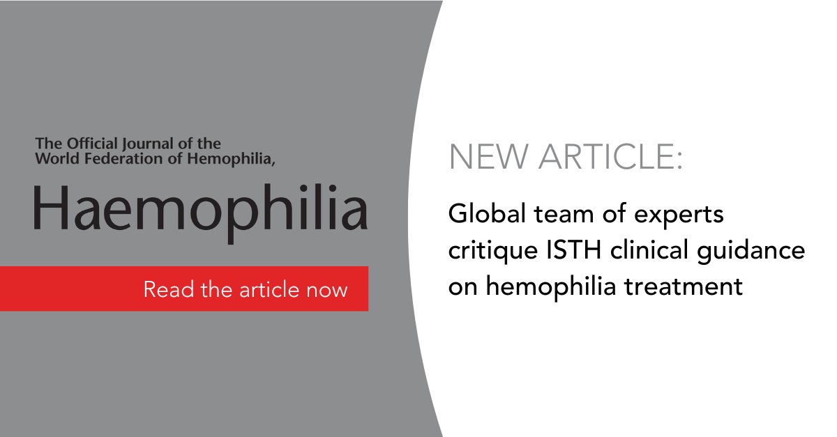 WFH (@wfhemophilia) on Twitter photo The WFH supports the findings of 49 global experts that examined the ISTH Guidelines & published a critical appraisal in <a href="/haemophilia_jnl/">Haemophilia Journal</a>. The appraisal highlights issues in the ISTH publication that could impact health outcomes for people with hemophilia: bit.ly/4g1zP70 The WFH supports the findings of 49 global experts that examined the ISTH Guidelines & published a critical appraisal in <a href="/haemophilia_jnl/">Haemophilia Journal</a>. The appraisal highlights issues in the ISTH publication that could impact health outcomes for people with hemophilia: bit.ly/4g1zP70