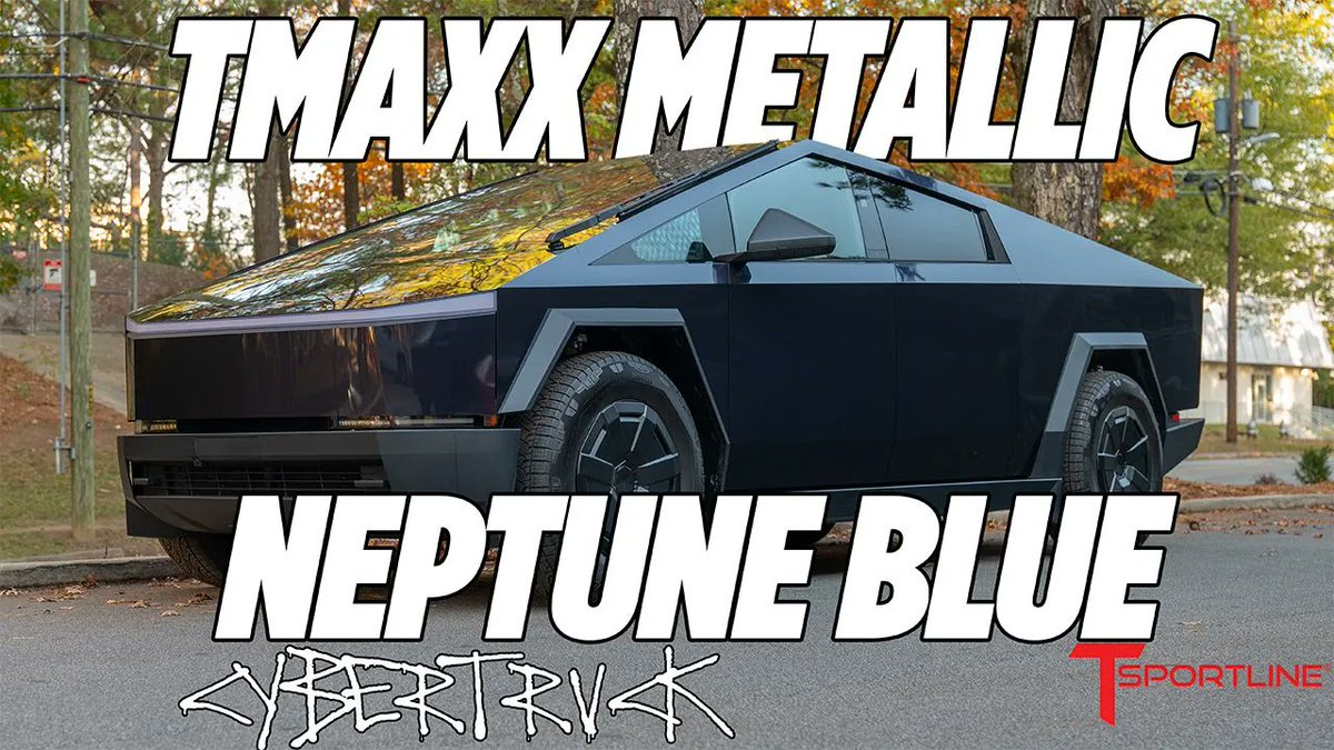 To the Moon...or Neptune! 🚀 #Cybertruck re-coloring with <a href="/TMaxxUSA/">TMaxx USA</a> Metallic Neptune Blue PPF
youtu.be/U0wCgpYxc7A