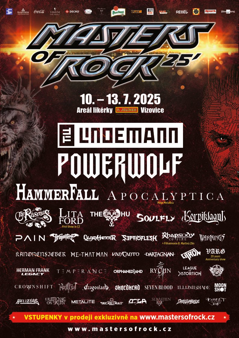 This is with great excitement that we announce our presence at the next Masters of Rock Festival in Czech Republic! 🔥🇨🇿
And that’s not all, it will be a very special set you don’t want to miss because we will be performing with the orchestra Filharmonie Bohuslava Martinů who