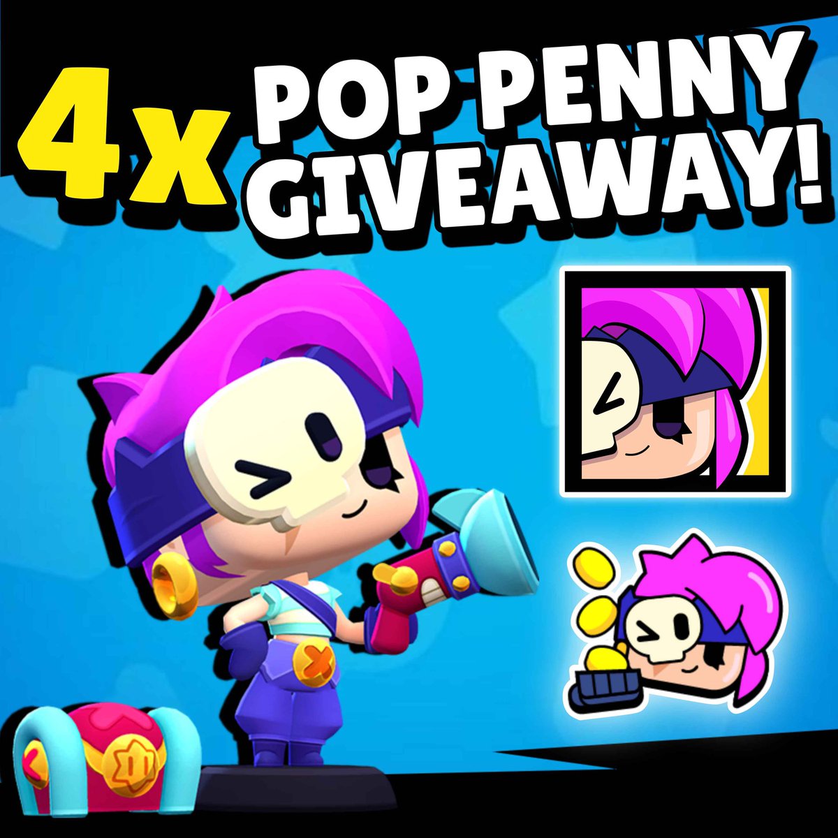 ashlyn_bs's tweet image. 🌟POP PENNY GIVEAWAY 🌟

Giving away 4x Pop Penny Skins (+icon, spray &amp;amp; pin) 

To enter retweet ♻️ and follow @ashlyn_bs &amp;amp; @M1CHA3L_YT 

🍀GL 

#PopPennyGiveaway