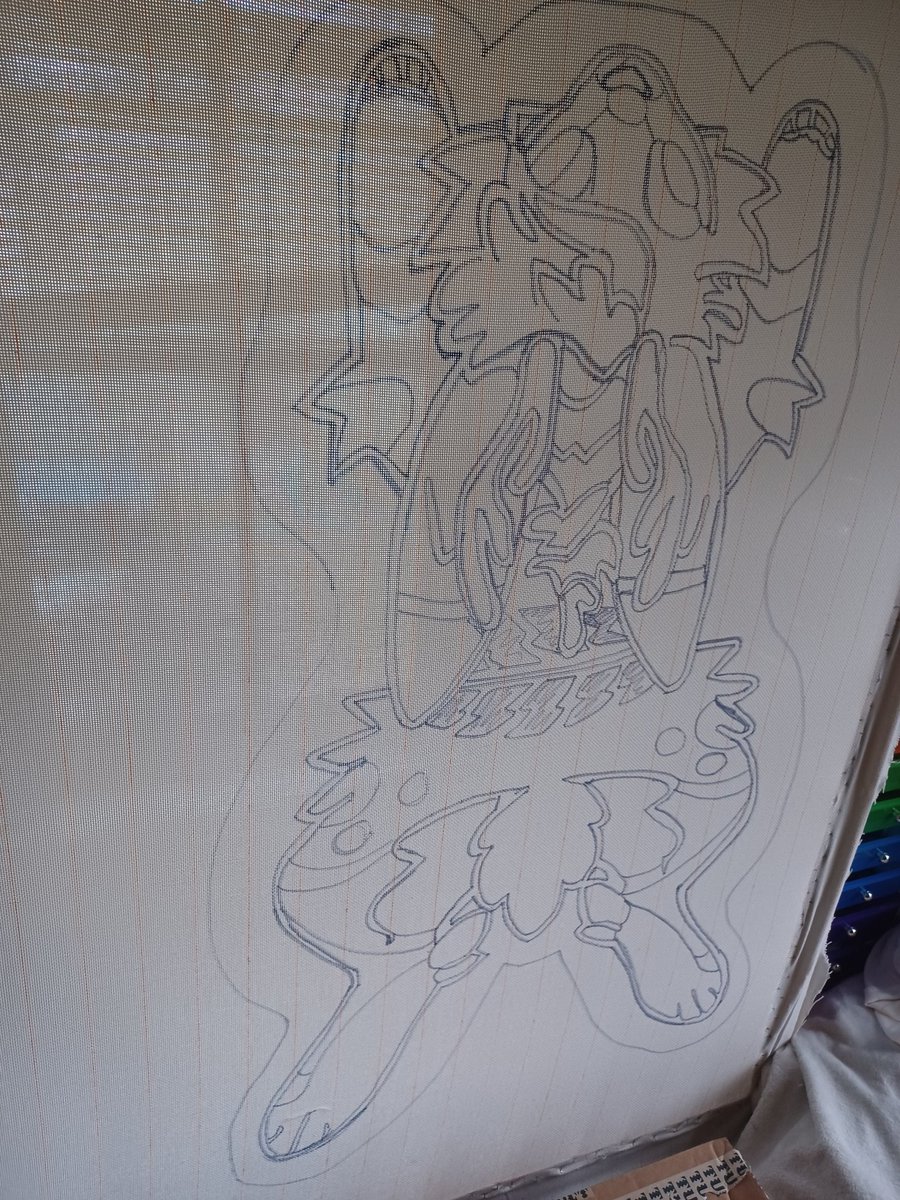 TangledWorms's tweet photo. Lines are a bit everywhere and rather hard to understand 😅but the next two are on the frame!  

It looks like I have some more free space, so I will be planning more fun pre-made to add on! https://t.co/bkIAgvN2xf