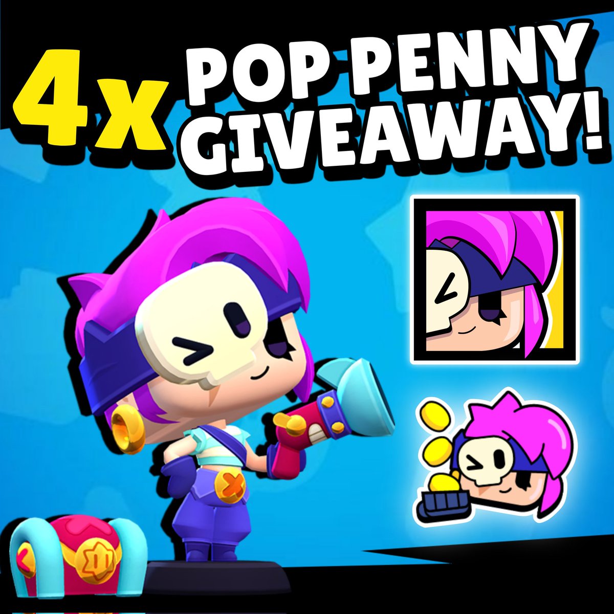 M1CHA3L_YT's tweet photo. 🌟 POP PENNY GIVEAWAY 🌟

Giving away 4x Pop Penny Skins (+icon, spray &amp; pin) 

To enter retweet ♻️ and follow @M1CHA3L_YT &amp; @ashlyn_bs

GL Everyone! ✨

#PopPennyGiveaway https://t.co/rPN2qlnref