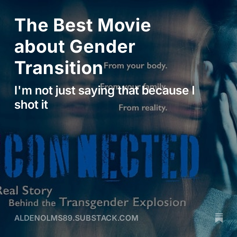 alden_olms's tweet photo. The Best Movie about Gender Transition is called Dysconnected 🎥🎥
@donjohnsonmedia @DaisyIsNotHere
@ErinBrewerin @MariaKeffler
@BillboardChris @realDailyWire @JohnsonHildy 
#skrmetti #Gender #Trans #detransition 

https://t.co/kE7ZDYVuX8 https://t.co/j3n6IDylfh
