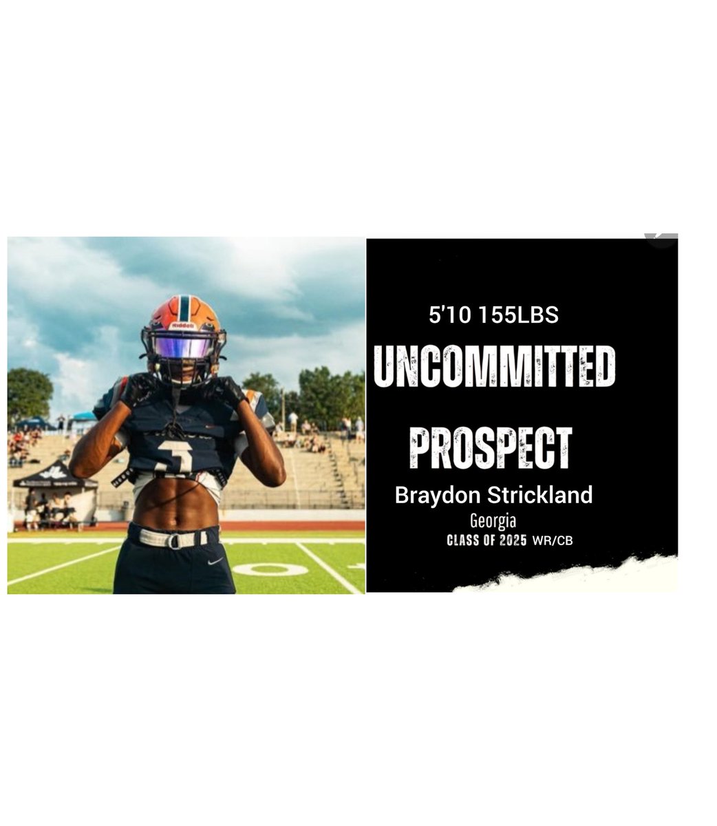 Coach Phyllip (@pbecoats1973) on Twitter photo ๐<a href="/braydonstrickn/">Braydon Strickland</a>
๐2025
GPA 3.4
WR/CB
Plays the game with speed, physicality, and controlled aggression ๐<a href="/braydonstrickn/">Braydon Strickland</a>
๐2025
GPA 3.4
WR/CB
Plays the game with speed, physicality, and controlled aggression