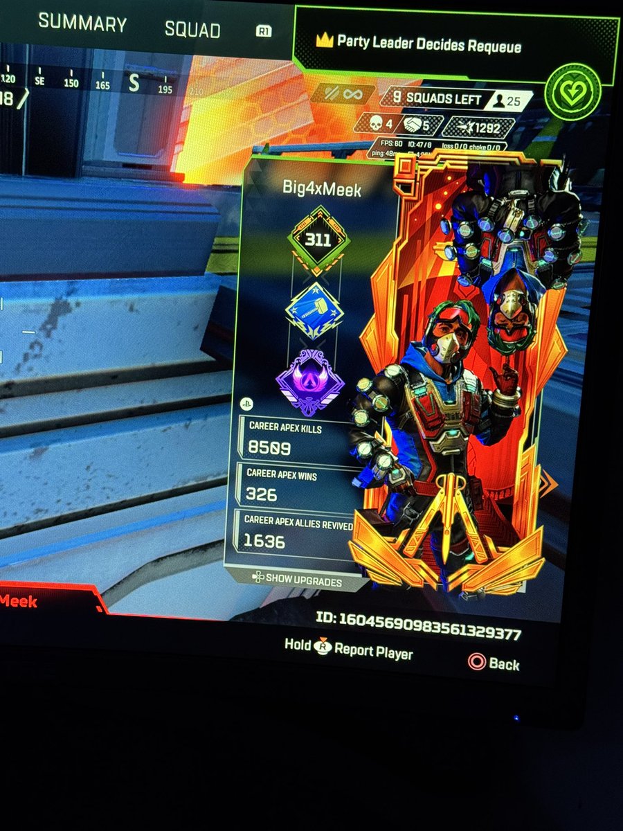 ForgottenArc24's tweet photo. @trogg21_youtube @Respawn @PlayApex No. That is just in trios revival. All of my pub games in revival or just normal pubs have been nonstop preds and masters, in literally every single game. I’m not joking. https://t.co/Hic9cJCENW