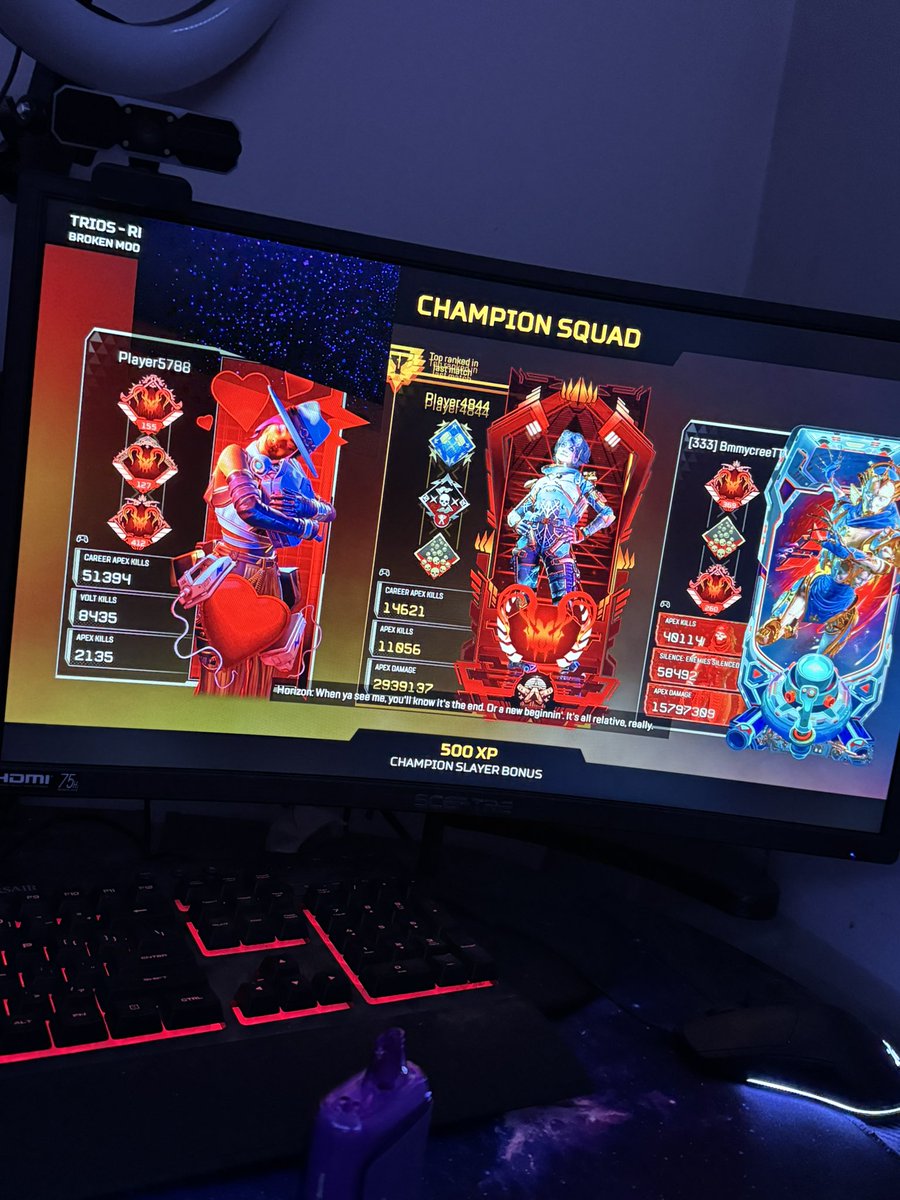 ForgottenArc24's tweet photo. @trogg21_youtube @Respawn @PlayApex No. That is just in trios revival. All of my pub games in revival or just normal pubs have been nonstop preds and masters, in literally every single game. I’m not joking. https://t.co/Hic9cJCENW