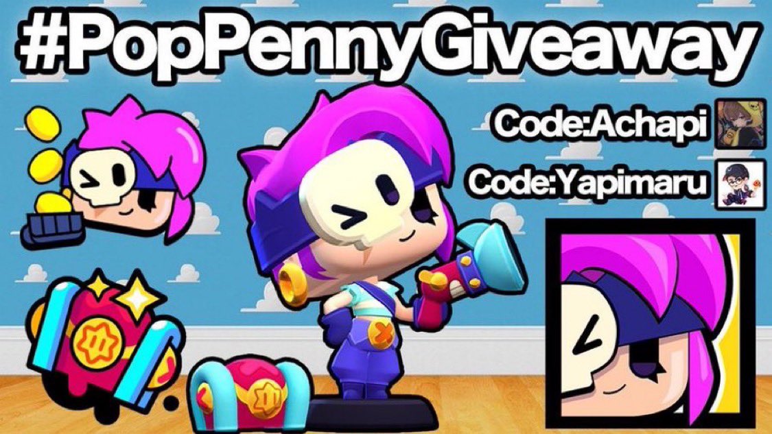Totoron_bs's tweet photo. 🎁 ×1   Pop Penny Giveaway 🎁

To enter:

✔︎ Follow @Yuipati 
✔︎ Like❤️ and Repost♻️

Good luck everyone 🎁✨

#BrawlStars #PopPennyGiveaway https://t.co/5WwXkmtnT6