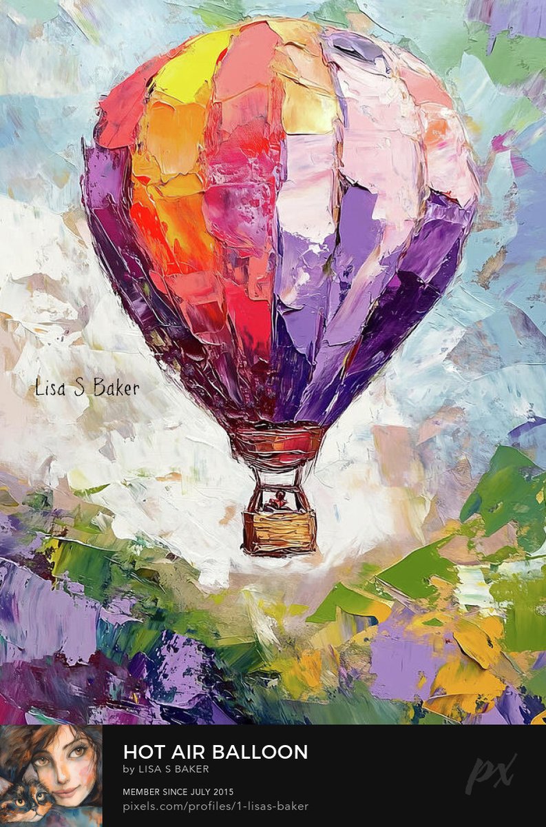 LisaSBaker444's tweet image. Hot Air Balloon: 1-lisas-baker.pixels.com/featured/hot-a… 

#balloon #hotairballoon #float #fly #art #artwork #wallart #abstractart #wallart #homedecor #artforhome #artforsale #colorful #artprints #canvasprints #buyintoart #artistonx