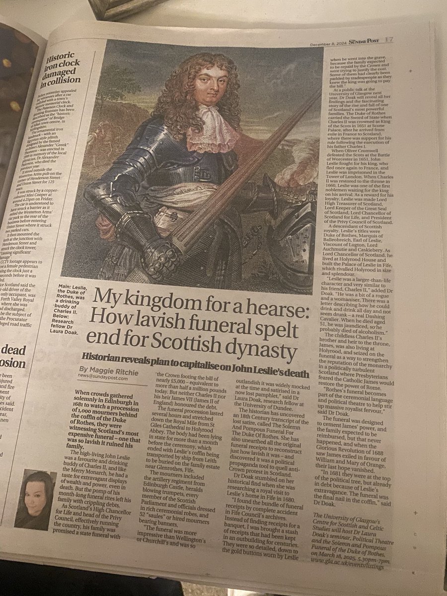 Had a lovely chat with <a href="/MallonRitchie/">Maggie Ritchie</a> last week about some of my research ⚰️ 👑 🎭