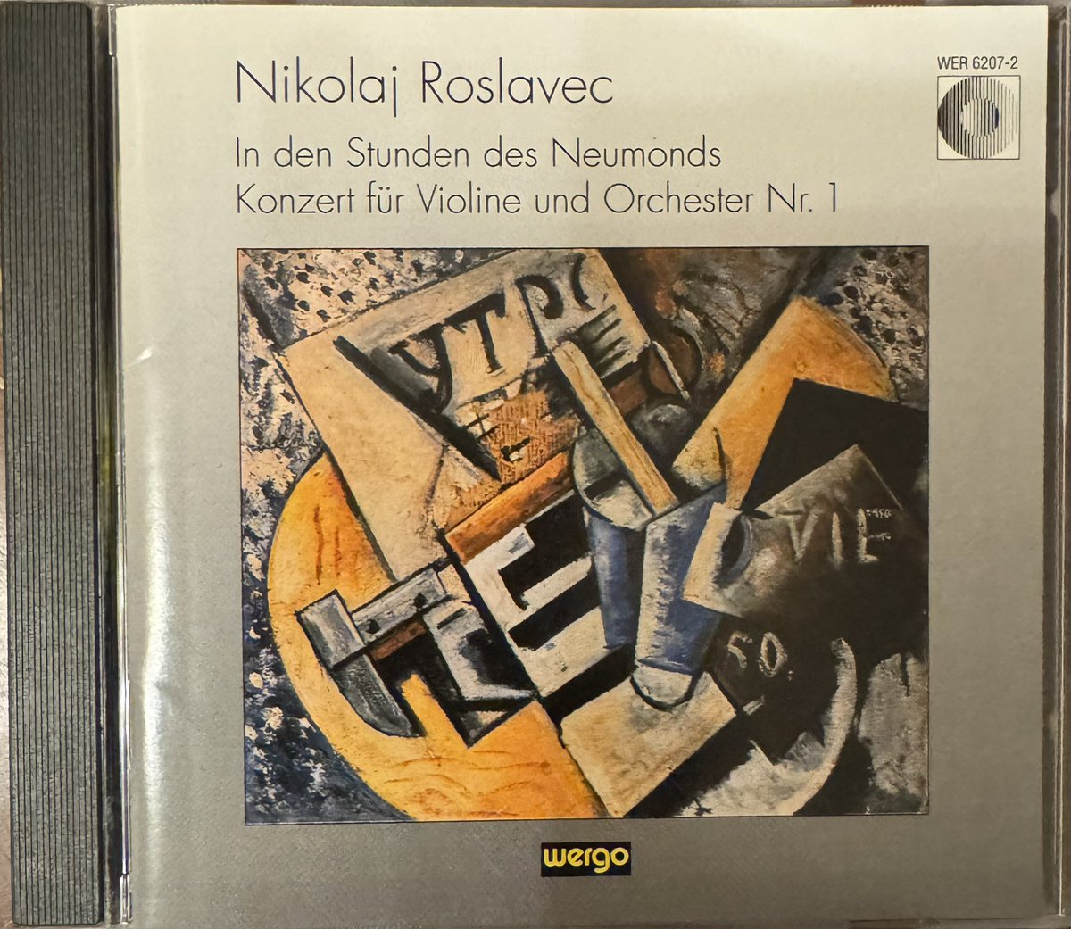 BramaAlessandro's tweet photo. The Ukrainian composer Nikolai #Roslavec [or #Roslavets] (1880/81-1944) is still little known:  I don’t know whether to call him a “calm avant-gardist” or an “eccentric traditionalist”. 😂😂😂In any case, the Violin Concerto No. 1 proposed by this CD #Wergo is a true (1/2) https://t.co/RK6JthpbzE