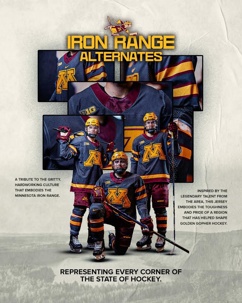 Hitting home ice in Taconite Gray for the first time.

Friday the 13th vs. MSU.

Be there 🎟️: z.umn.edu/a0vx