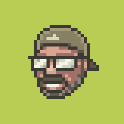 chainsawpolterg's tweet photo. Did a self portrait in pixel art. Which one do you prefer? Is less more? https://t.co/VWQHYAeDTD