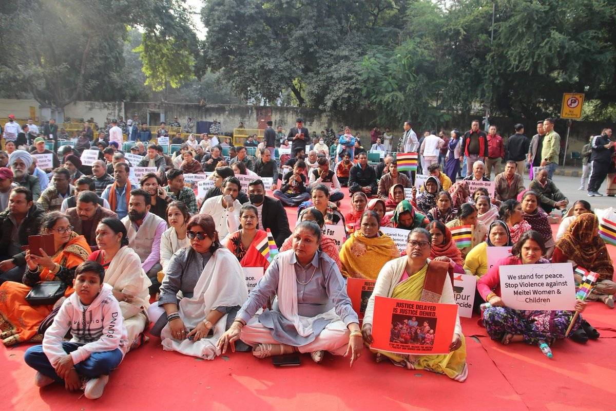 TheBlueHills49's tweet photo. India 🇮🇳 calls for an end to #KukiTerrorism 

An end to claiming terrorist who kills babies and children as #KukiMartyrs 

Thank you @RPIAOfficial and the many kind Indians alongwith the never tiring Maheswar Thounaojam , who held a rally at #JantarMantar, New Delhi and informed several others on how #KukiTerrorism is killing #Manipur 

Help bring justice to the several civilians who have died, injured and suffered due to #KukiTerrorist  spurred on by drug money /opium fields/ illegal immigration

Help Manipur defend against the #KukiNarcoTerrorists