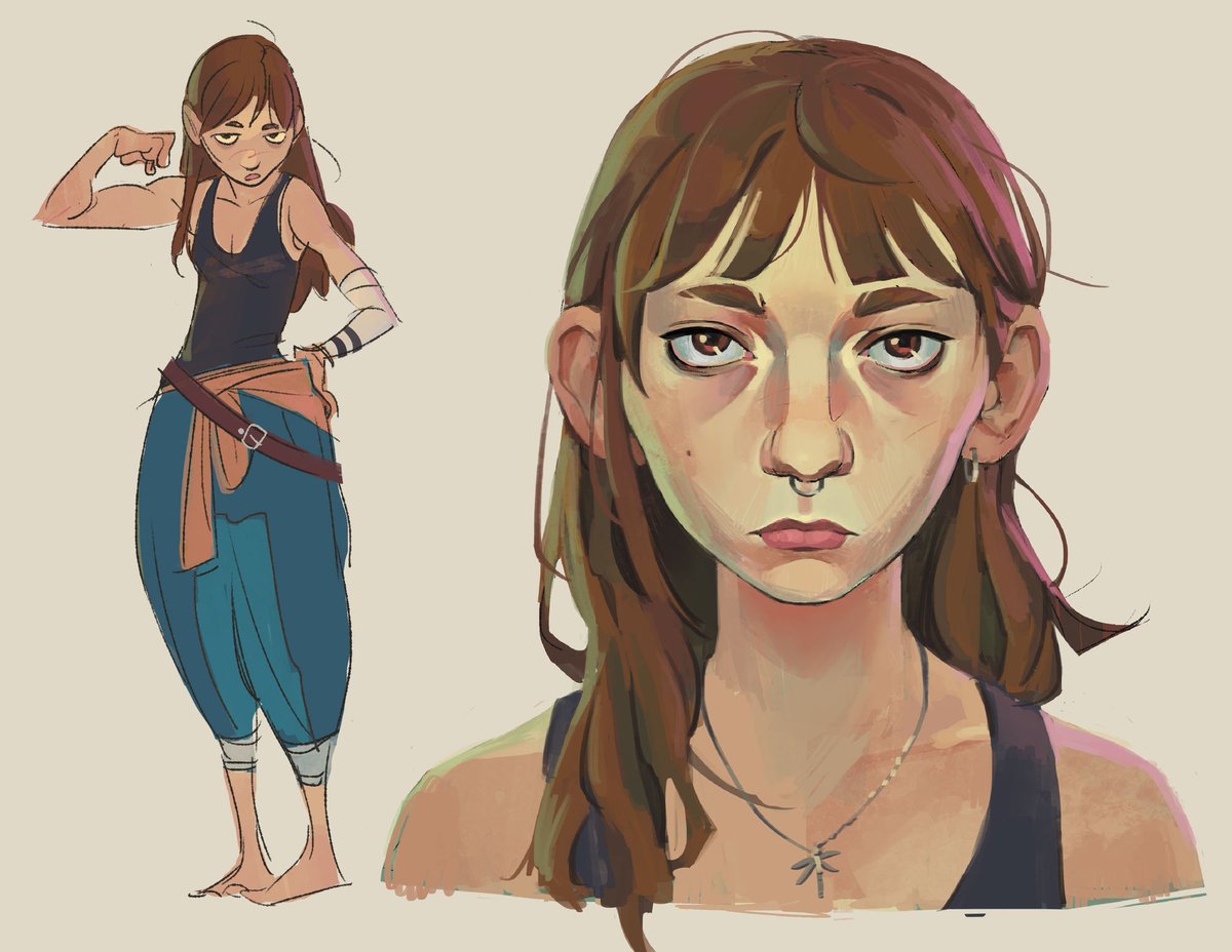anf_arts's tweet image. drew myself in arcane style because i have graphic tablet and free will 
#Arcane