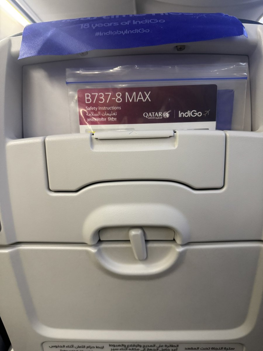 SatyatejK's tweet photo. Extremely disappointed with my recent Indigo flight booked via Qatar Airways. Service was far below expectations. Below is the entertainment provided for my 4hr flight and no drinks.

@qatarairways please reconsider partnering with airlines that don’t have standards.@IndiGo6E https://t.co/kqSqhGKtdX