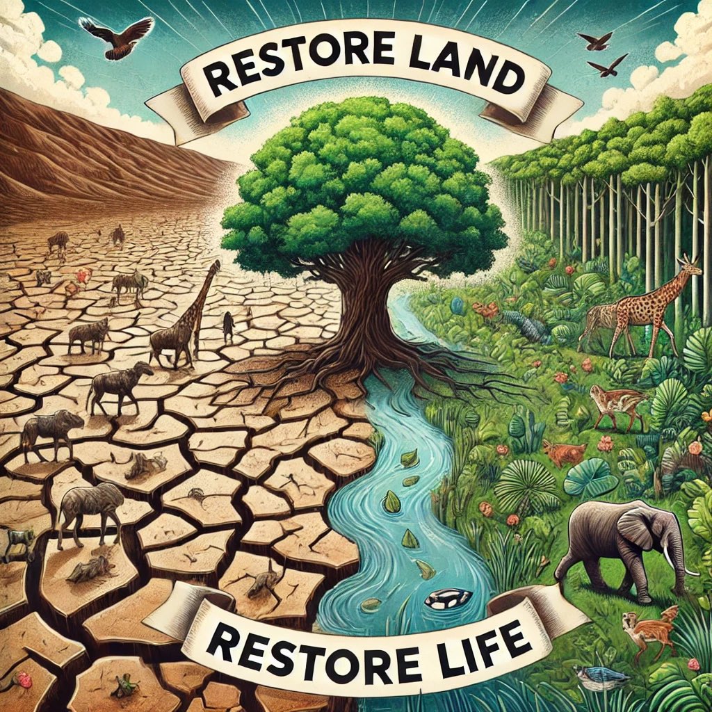 GuardianForSoil's tweet photo. Degraded land affects us all-leading to migration, hunger, and biodiversity loss.
Trees and forests are vital to restoring our planet and ensuring resilience for the future. 🌱
Let's act now! 
#Trees4Resilience #SaveSoil #SoilFirst https://t.co/iV9RGU1Mmw