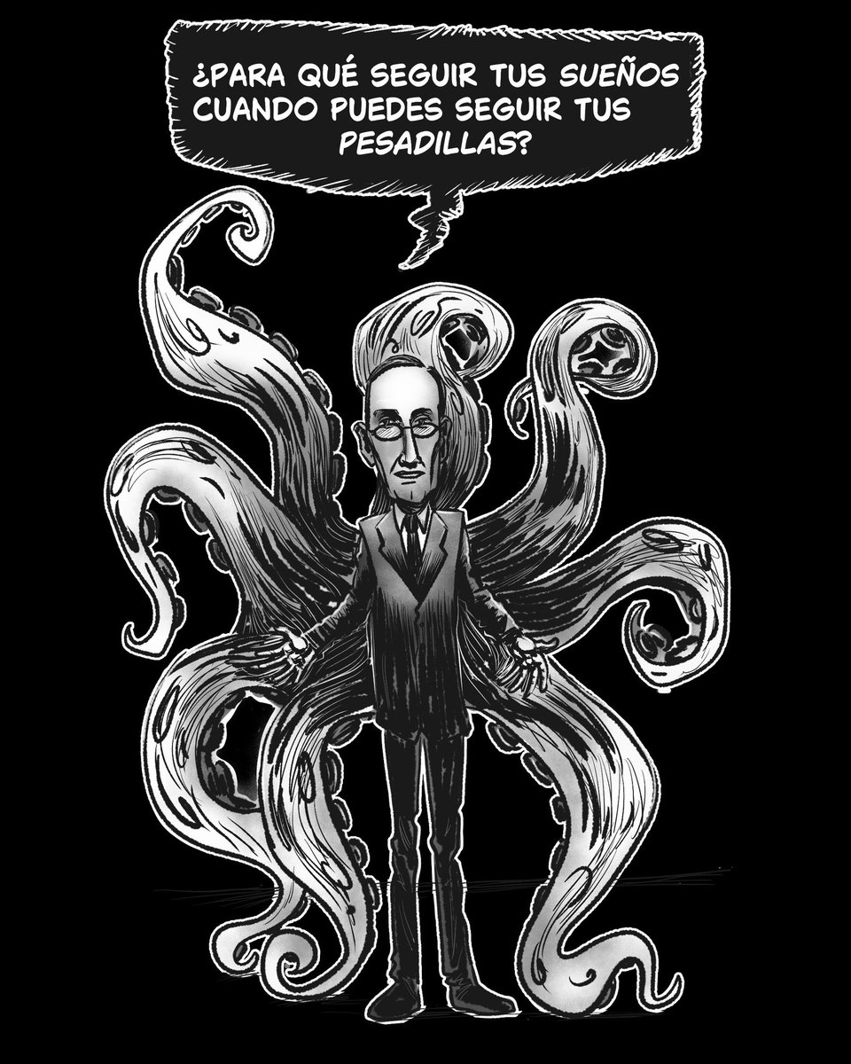Cuando un coach me dice “Persigue tus sueños” yo pienso en Lovecraft. <a href="/aruizhom/">Tooni</a> lo ha traducido en dibujos y hemos hecho camisetas. ¿Cómo lo veis? <a href="/Master_N_Jordi/">Master_Neutral</a> <a href="/Basi_Murk/">Basidiomicot</a> @ed_cot <a href="/DjavaAlex/">Alex Djava</a> <a href="/LuisMontejano8/">Luis Montejano se ha ido a Bluesky</a> <a href="/JuanMilanoEscar/">Juan Milano Escar</a> 

latostadora.com/shop/tooni/?or…