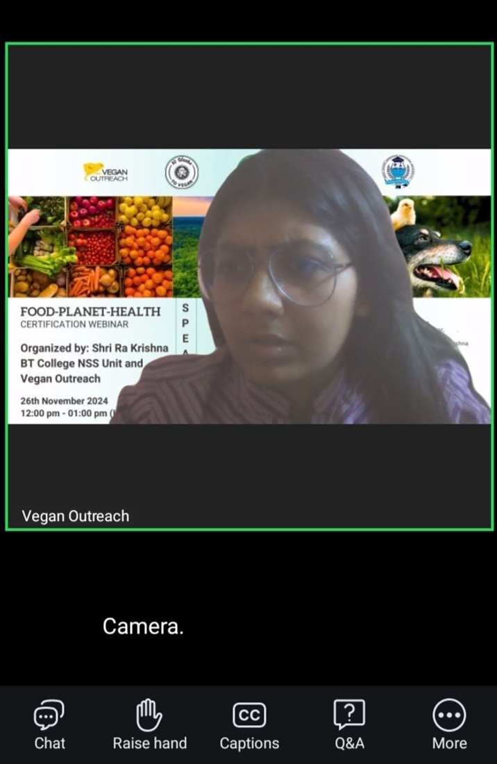 SRBT_College's tweet photo. SRBT College NSS Unit, Darjeeling organised a webinar with the Collaboration of Bargarh and Vegan Outreach on the topic of Food-Planet-Health dated November 26th, 2024.
#YASMinistry
#NSSIndia
#NCTE 
#UGC 
#WBHE 
#WbGovt 
#GTA
#rdnsskolkata
#NYKS
#BSAEU
#BEdCollege
#VeganOutreach https://t.co/KWTgJvRSYF
