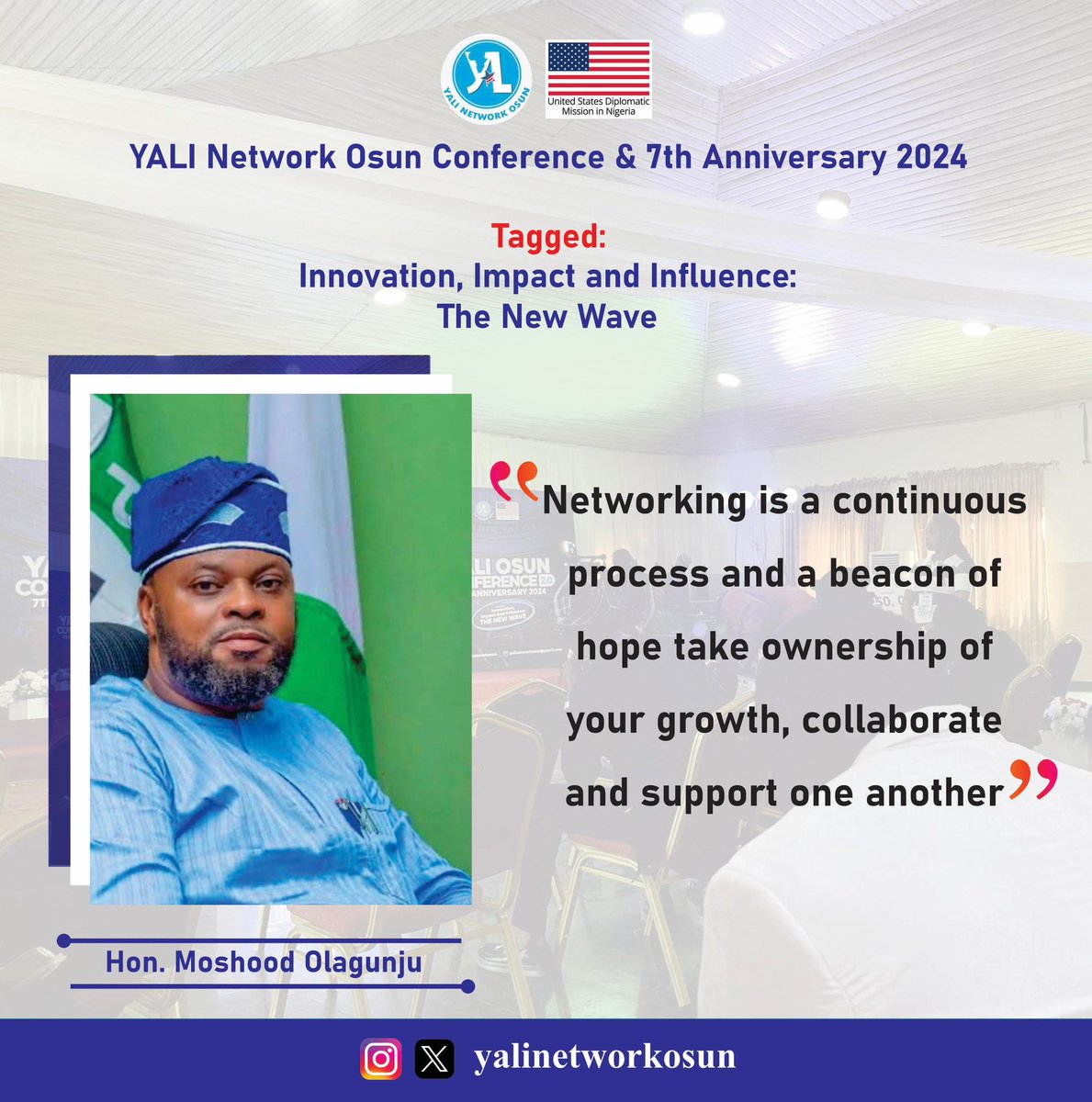 Imisioluwaaaa's tweet photo. Volunteering at the #YALINetworkOsun Conference was inspiring!
Key takeaways:
- Hon. A. Adeyemi: "Time is the smallest unit of life. Value it."
- Dotun Popoola: " Be creative and think innovatively."
Grateful for the experience!
#Innovation #yaliosunconference #yaliosun https://t.co/a1myhDzlfv