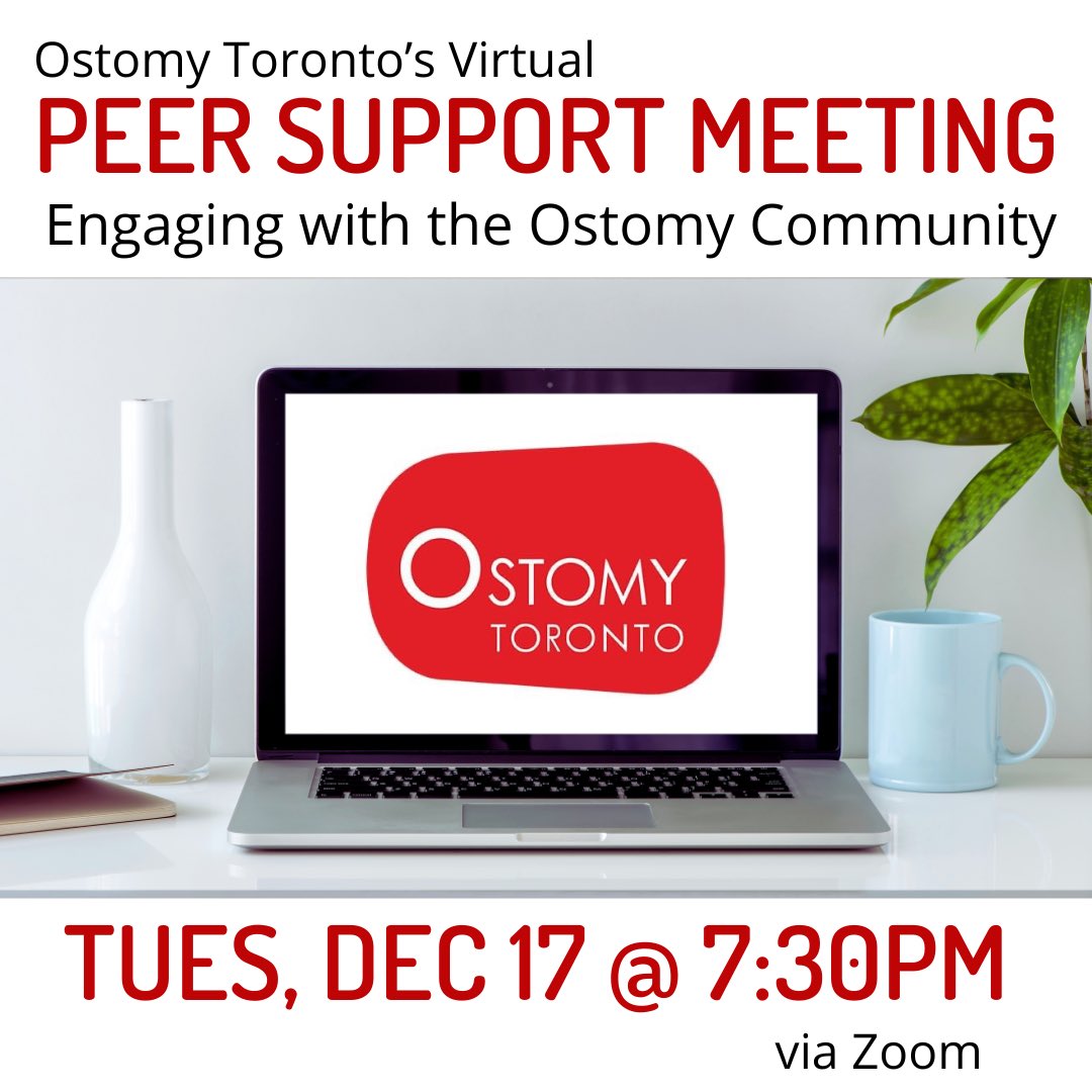 OstomyToronto's tweet photo. Join us Tues, Dec 17 at 7:30pm ET for our #PeerSupport #Meeting. #Zoom links to join by computer or phone: https://t.co/UOXCxaDrOE All are welcome! 

Reminder that any political/unrelated topics are not permitted at meetings. Thank you!

#ostomy #toronto #ostomytoronto https://t.co/7olWjywVay