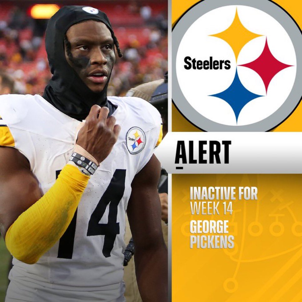 George Pickens (scared of Greg Newsome) OUT vs Browns today