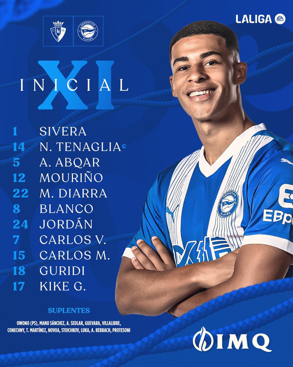Mares30com's tweet photo. El marroquí #Abqar en el once inicial del #Alaves 
#hugonovoa

#OsasunaAlavés  #GoazenGlorioso https://t.co/syC4Hh4Yl7