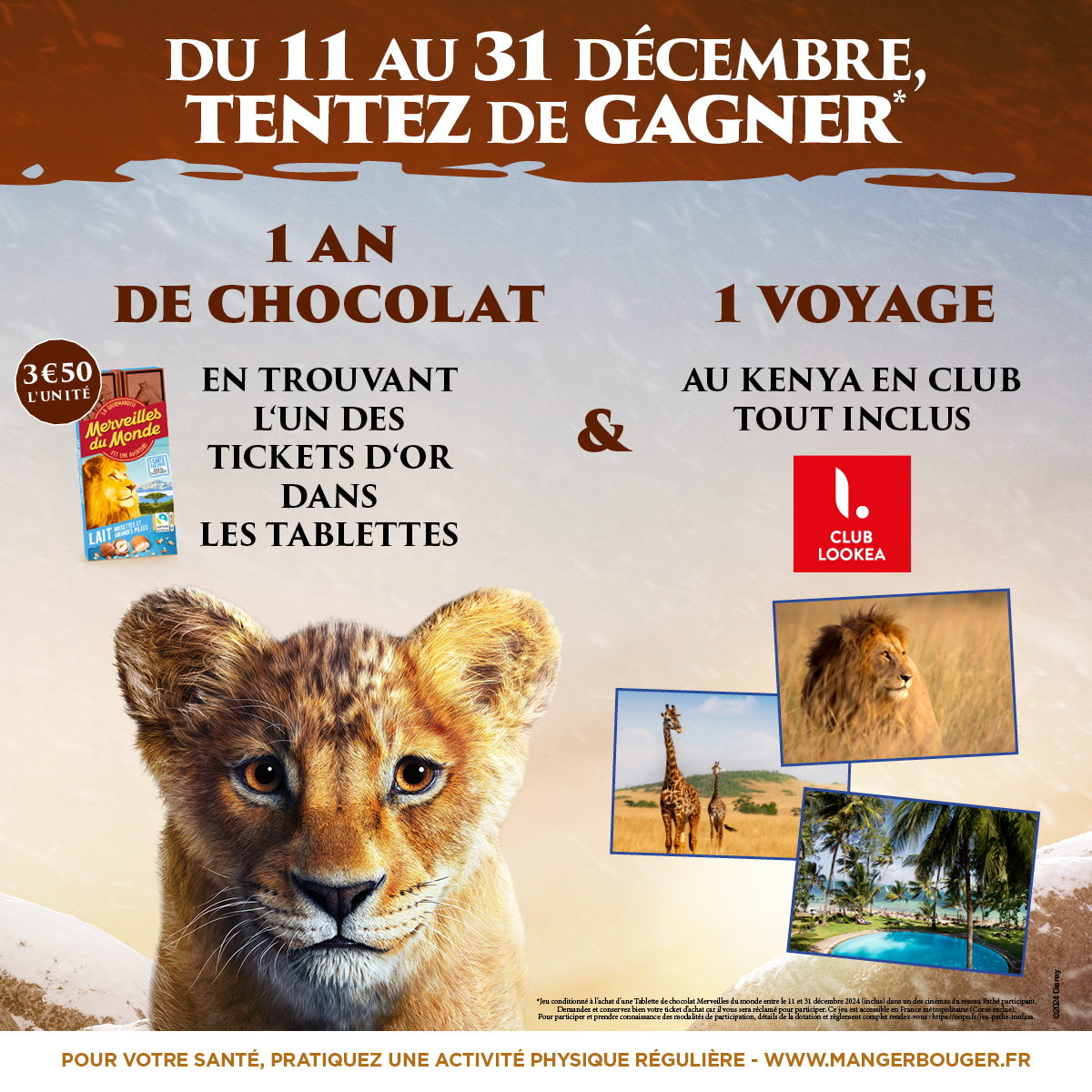 PatheRennes's tweet photo. Jusqu'au 31 décembre, tentez votre chance pour découvrir le #TicketdOR et ainsi gagner 1 an de chocolat (1 gagnant par cinéma) et participez au jeu concours pour gagner 1 voyage au Kenya.
Si vous trouvez le ticket d'or une petite photo fait toujours plaisir 😉 https://t.co/5SAMyTEXWB